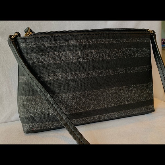 Kate Spade Black And Silver Crossbody Purse - Picture 2 of 6